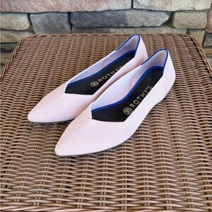 Rothy's The Point Petal Pink Flats Sz 8.5 EUC